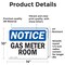 Signmission Gas Meter Room, 14 in W x Rectangle, Vinyl Decal OS-2PACK-NS-D-1014-L-13012 - alternate 6